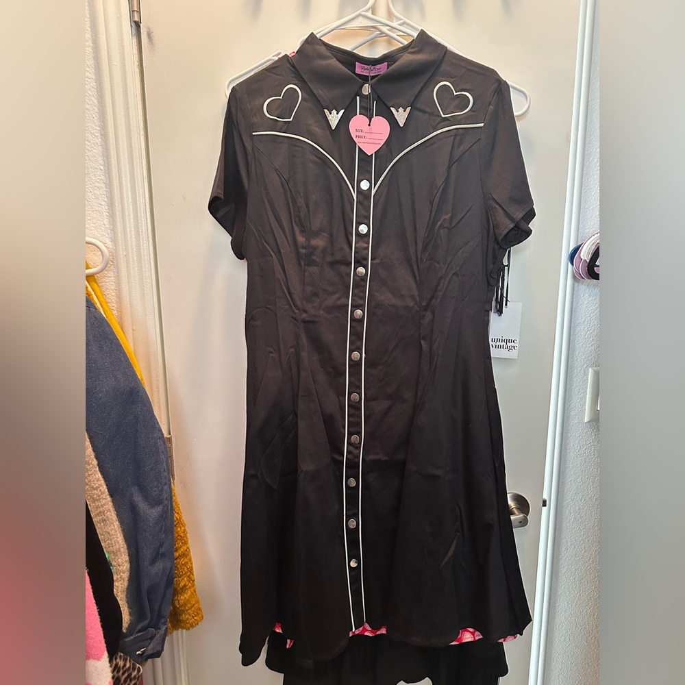 NWT Rebel love Black outlaw Western Dress